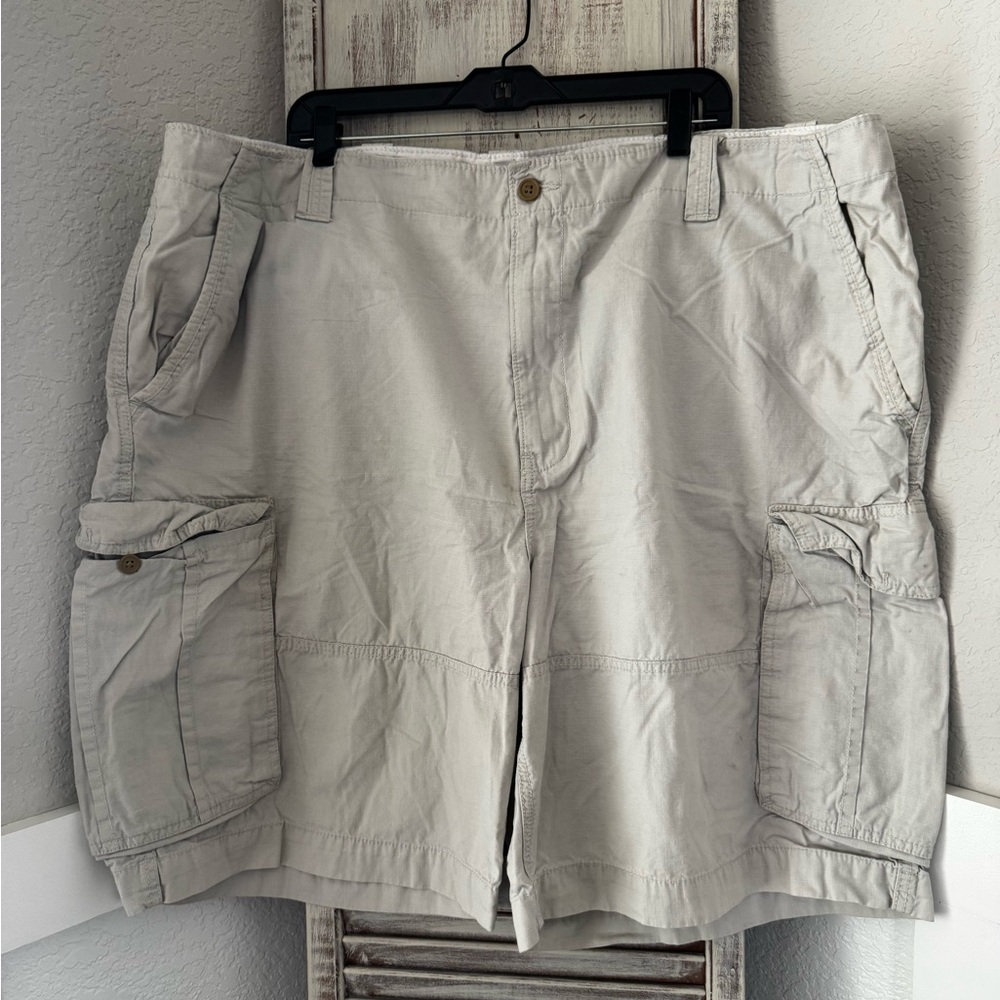 Nautica Cargo Shorts Men’s Size 48 Light Linen Beige
